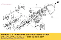 Ici, vous pouvez commander le broche comp., changement de vitesse auprès de Honda , avec le numéro de pièce 24610MCS000:
