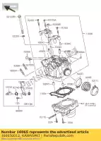 160650012, Kawasaki, supporto carburatore kx250-n1 kawasaki kx 250 2004 2005, Nuovo