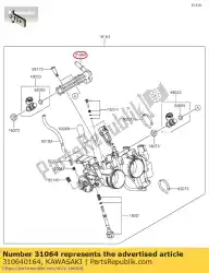 Ici, vous pouvez commander le tuyau-comp, carburant ex250k8f auprès de Kawasaki , avec le numéro de pièce 310640164: