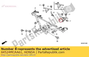 Honda 64524MCAA61 pijp, l. kap zijkant - Onderkant