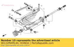 Here you can order the bolt, l. Swingarm pivot from Honda, with part number 90122MAML40: