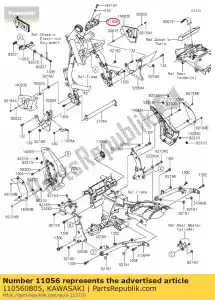 kawasaki 110560805 bracket,ignition sw. er650ecf - Bottom side