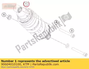 ktm 90604010100 monoshock cpl. - Onderkant