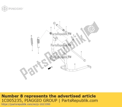 Aprilia 1C005235, Cavalletto centrale con p.i., OEM: Aprilia 1C005235