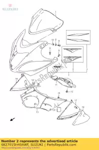 Suzuki 6827015H40AWF ensemble de ruban, corps f - La partie au fond