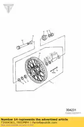 Ici, vous pouvez commander le parlait auprès de Triumph , avec le numéro de pièce T2004361: