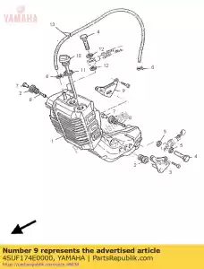 Yamaha 4SUF174E0000 soporte, cubierta lateral 2 - Lado inferior