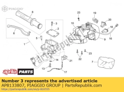 Aprilia AP8133807, Vis de couvercle de pompe, OEM: Aprilia AP8133807