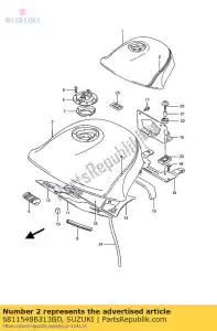 Suzuki 6811548B313BD juego de cintas - Lado inferior