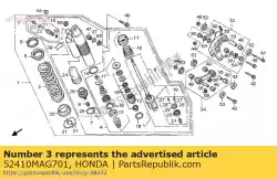 geen beschrijving beschikbaar op dit moment van Honda, met onderdeel nummer 52410MAG701, bestel je hier online: