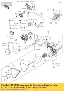 kawasaki 921731104 braçadeira klx150cef - Lado inferior