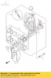 Aqui você pode pedir o caliper, frente em Suzuki , com o número da peça 5911014JB0: