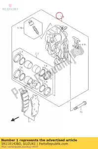 suzuki 5911014JB0 caliper, frente - Lado inferior