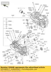 Ici, vous pouvez commander le course auprès de Kawasaki , avec le numéro de pièce 920480017: