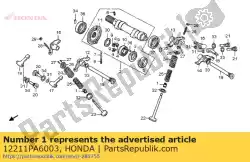 Qui puoi ordinare guarnizione b, stelo valvola (arai) da Honda , con numero parte 12211PA6003: