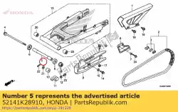 Tutaj możesz zamówić brak dost? Pnego opisu od Honda , z numerem części 52141K28910: