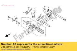 Aqui você pode pedir o braço comp., câmbio de marchas em Honda , com o número da peça 24610MBL610: