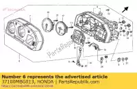 37100MBG013, Honda, zestaw mierników, kombinacja honda vfr 800 1998 1999, Nowy