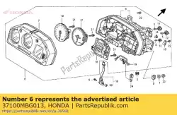 meter, combinatie van Honda, met onderdeel nummer 37100MBG013, bestel je hier online: