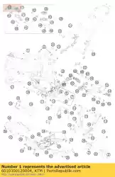 Aqui você pode pedir o quadro '601ka em KTM , com o número da peça 6010300120004: