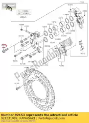 Here you can order the bolt,flanged,8x30 from Kawasaki, with part number 921531089: