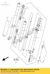 Suzuki 5110337F50 damper assy,fro - Bottom side
