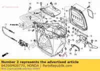 64266MG9770, Honda, anello di tenuta, pannello degli altoparlanti honda vfr  f gl goldwing se cb cr r rb rvf valkyrie f6c crf nc xa vf magna c crosstourer x integra d l dct xd dtc sd fd m fa cbr ra s nsr sa super gold wing interstate i aspencade a gl1500 gl1500se vf750c gl1500a nsr125r cr85rb lw cr85r sw vfr1200fa vfr12, Nuovo