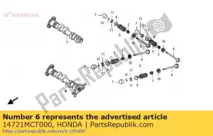 Honda 14721MCT000 válvula, ej. - Lado inferior