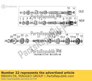 Piaggio Group RB000159 tandem - La partie au fond