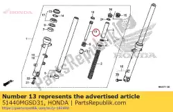 Here you can order the pipe, seat from Honda, with part number 51440MGSD31: