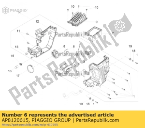 aprilia AP8120615 gasket d3 - Upper side