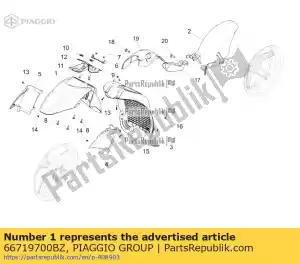 Piaggio Group 66719700BZ przedni b?otnik - Dół