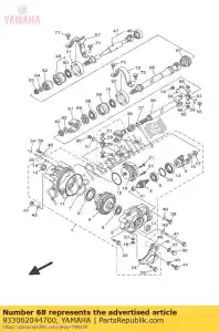 yamaha 933062044700 rodamiento (30x) - Lado inferior