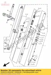 Ici, vous pouvez commander le joint auprès de Yamaha , avec le numéro de pièce 5U8231290000: