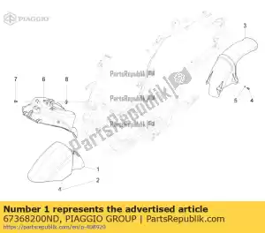 Piaggio Group 67368200ND front mudguard - Bottom side