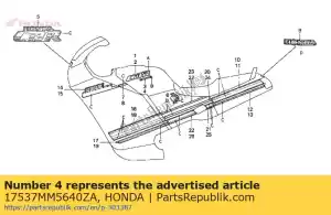 Honda 17537MM5640ZA marca b * type6 * - Lado inferior