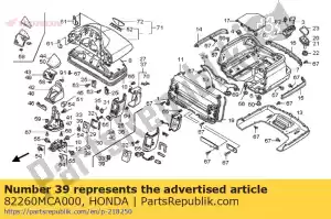 Honda 82260MCA000 palanca, l. bolsillo en el baúl - Lado inferior