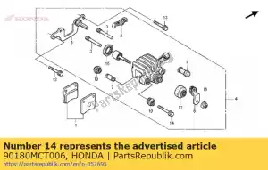 honda 90180MCT006 boulon, bride, 8x42 - La partie au fond