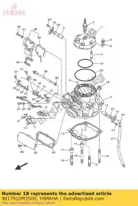 yamaha 9017910M3500 porca - Lado inferior