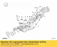 18121341733, BMW, Geluiddemper bmw  850 1100 1994 1995 1996 1997 1998 1999 2000, Nieuw