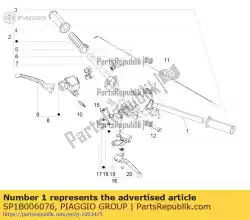 Qui puoi ordinare manubrio con p. I. Da Piaggio Group , con numero parte SP1B006076: