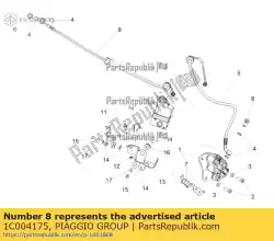Tutaj możesz zamówić rura g?ównego cylindra hamulcowego-hecu od Piaggio Group , z numerem części 1C004175: