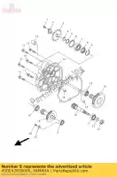 43DE42850000, Yamaha, onderlegring yamaha yfm 90 2009 2010 2011 2012 2013, Nieuw