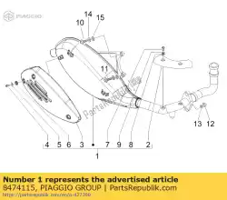 Here you can order the silencer from Piaggio Group, with part number 8474115: