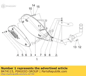 Piaggio Group 8474115 silencer - Bottom side