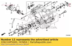 Ici, vous pouvez commander le plaque, came d'embrayage auprès de Honda , avec le numéro de pièce 22821HP5600: