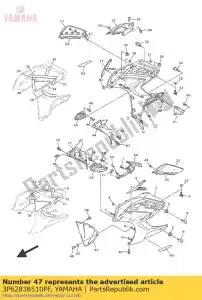 yamaha 3P62838510PF dekking, onder - Onderkant