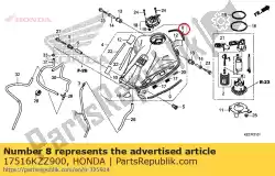 Here you can order the trim a, fuel tank from Honda, with part number 17516KZZ900: