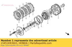 Aqui você pode pedir o arruela, trava, 16 mm em Honda , com o número da peça 15451KR3601: