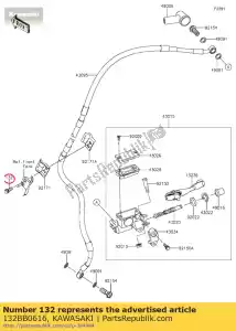 Kawasaki 132BB0616 bullone a flangia-piccole, 6x16 - Il fondo